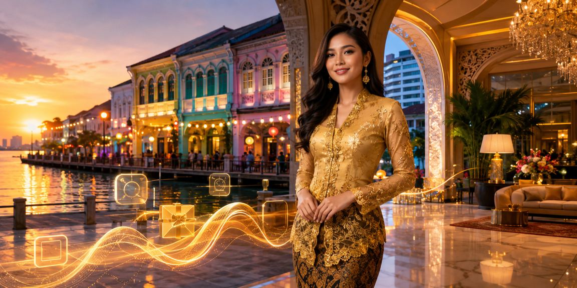 Pengguna berjaya88 log masuk akaun melalui telefon pintar di Penang